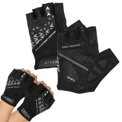 Rękawiczki rowerowe ATTABO Vito. Czarne rękawiczki ATTABO, bez wzorów, sportowe. Za 47.99 zł.