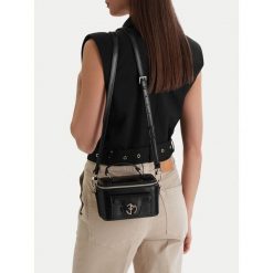 Torebka Eva Minge. Czarne torebki klasyczne Eva Minge, bez wzorów, bez dodatków. Za 199.99 zł.