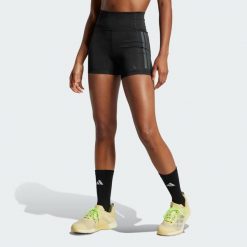 Legginsy Optimé 3-Stripes 1/4 Short. Czarne legginsy Adidas, bez wzorów. Za 162.99 zł.