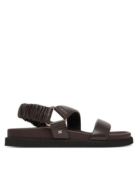 Max Mara Sandały 2614521072600 Brązowy. Brązowe sandały Max Mara, bez wzorów, ze skóry, bez obcasa, na płaskiej podeszwie, bez zapięcia. Za 1,699.99 zł.