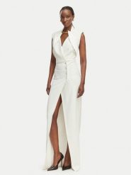 Elisabetta Franchi Sukienka wieczorowa AB-R31-61E2 Biały Regular Fit. Białe sukienki Elisabetta Franchi, bez wzorów, z syntetyku, wizytowe, bez kołnierzyka, bez ramiączek. Za 2,509.00 zł.