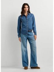 Pepe Jeans Koszula dżinsowa "Abbey" w kolorze niebieskim rozmiar: S. Niebieskie koszule Pepe Jeans, s, bez wzorów, z bawełny, bez kołnierzyka, bez ramiączek. Za 192.79 zł.