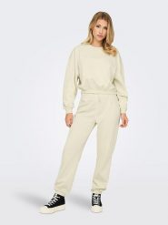 ONLY Bluza w kolorze beżowym rozmiar: L. Brązowe bluzy Only, l, bez wzorów, bez kaptura. Za 68.45 zł.