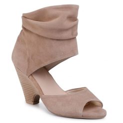 Sandały QUAZI. Brązowe sandały QUAZI, bez wzorów, bez obcasa, na słupku, bez zapięcia. Za 309.99 zł.