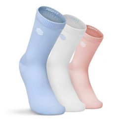 Sportowe skarpetki tenisowe trójpak Siroko 3Motion Mix. Niebieskie skarpety SIROKO, bez wzorów, z tkaniny. Za 83.00 zł.