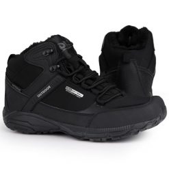 Buty damskie zimowe wysokie ocieplane DK PRREDATOR. Czarne obuwie sportowe DK, na zimę, bez zapięcia. Za 199.00 zł.