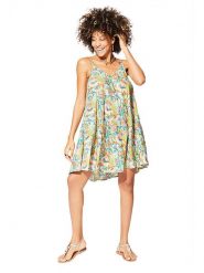 Aller Simplement Sukienka w kolorze miętowym ze wzorem rozmiar: 34/36. Zielone sukienki Aller Simplement, bez wzorów, klasyczne, bez kołnierzyka, bez ramiączek, mini. Za 43.99 zł.