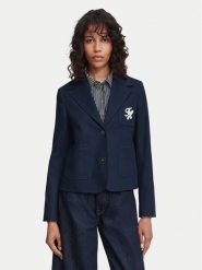 Tommy Hilfiger Marynarka Dressing WW0WW50146 Granatowy Regular Fit. Niebieskie marynarki i żakiety TOMMY HILFIGER, bez wzorów, z bawełny. Za 1,099.00 zł.