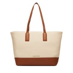 Torebka Valentino. Brązowe shopper Valentino, bez wzorów, bez dodatków. Za 609.99 zł.