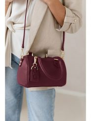 Lia Biassoni Skórzana torebka w kolorze fioletowym - 22 x 17 x 13 cm rozmiar: onesize. Różowe torby na ramię Lia Biassoni, bez wzorów, z materiału, przez ramię, bez dodatków. Za 260.99 zł.