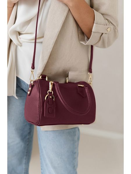 Lia Biassoni Skórzana torebka w kolorze fioletowym - 22 x 17 x 13 cm rozmiar: onesize. Różowe torby na ramię Lia Biassoni, bez wzorów, z materiału, przez ramię, bez dodatków. Za 260.99 zł.