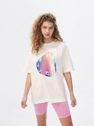Sprandi T-Shirt SP22-TSD102 Biały Relaxed Fit. Białe t-shirty Sprandi, s, bez wzorów, z bawełny, bez kołnierzyka, bez ramiączek. Za 59.99 zł.