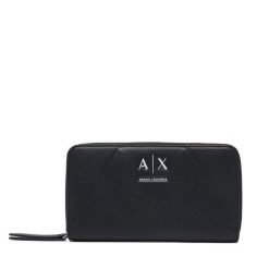 Portfel Armani Exchange. Czarne portfele Armani Exchange, bez wzorów. Za 404.99 zł.
