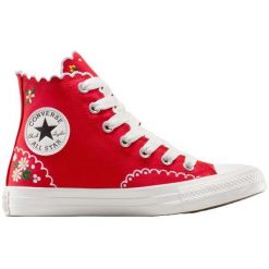 Adidasy Converse Chuck Taylor All Star Embroidered, Dla obu płci. Czerwone obuwie sportowe Converse, bez zapięcia. Za 490.00 zł.