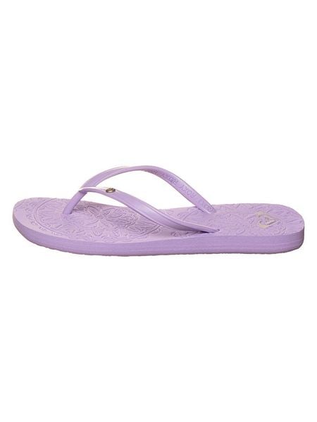 Roxy Japonki w kolorze fioletowym rozmiar: 31. Fioletowe klapki Roxy, bez wzorów, z tworzywa sztucznego, z otwartym noskiem, bez obcasa. Za 69.95 zł.