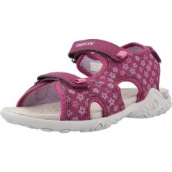 Sandały GEOX J SANDAL WHINBERRY G Bordeaux. Czerwone sandały Geox, bez wzorów, z syntetyku, sportowe, bez obcasa, bez zapięcia. Za 152.99 zł.