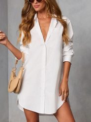 LA Angels Sukienka w kolorze białym rozmiar: XL. Białe sukienki LA Angels, na co dzień, xl, bez wzorów, z bawełny, bez kołnierzyka, bez ramiączek, mini, proste. Za 173.99 zł.