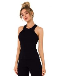 Made of emotion Top w kolorze czarnym rozmiar: M. Czarne koszulki sportowe Made Of Emotion, bez wzorów, bez ramiączek. Za 122.09 zł.