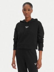 Reebok Bluza Brice RK25495CCW Czarny Regular Fit. Czarne bluzy Reebok, xs, bez wzorów, z bawełny, bez kaptura. Za 199.99 zł.