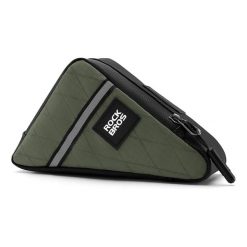 Torba trójkątna Rockbros na ramę rowerową. Zielone torebki klasyczne ROCKBROS, bez wzorów, bez dodatków. Za 49.99 zł.