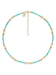 U.S. Polo Assn. Pozłacany naszyjnik z kamieniami szlachetnymi - dł. 37 cm rozmiar: onesize. Białe naszyjniki U.S. Polo Assn., z agatem, metalowe. Za 126.99 zł.