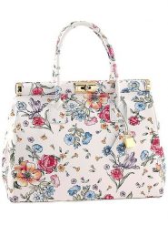 ORE10 Skórzana torebka "Cesena" w kolorze białym ze wzorem - 35 x 28 x 16 cm rozmiar: onesize. Białe torby na ramię ORE10, bez wzorów, z materiału, przez ramię, bez dodatków. Za 306.45 zł.