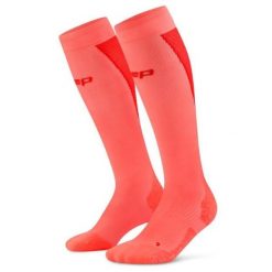 Damskie długie skarpety kompresyjne sportowe Core Ultralight CEP. Brązowe skarpety CEP, bez wzorów, z elastanu. Za 229.00 zł.