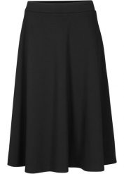 Spódnica midi z mieszanki wiskozy, dł. za kolano. Czarne spódnice bonprix, bez wzorów, z wiskozy, midi. Za 149.99 zł.