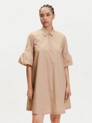 Marella Sukienka koszulowa Medicea 2515221192 Écru Relaxed Fit. Sukienki Marella, bez wzorów, z bawełny, bez kołnierzyka, bez ramiączek, koszulowe. Za 369.99 zł.