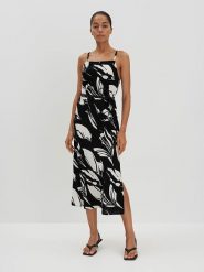 Someday Sukienka w kolorze czarno-białym rozmiar: 38. Białe sukienki someday., bez wzorów, bez kołnierzyka, bez ramiączek, midi. Za 179.64 zł.