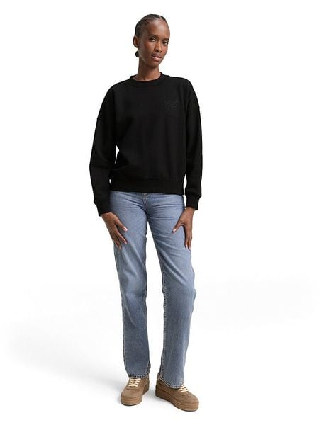 Tom Tailor Bluza w kolorze czarnym rozmiar: S. Czarne bluzy Tom Tailor, s, bez wzorów, bez kaptura. Za 84.21 zł.