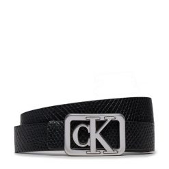 Pasek Damski Calvin Klein Jeans. Czarne paski Calvin Klein Jeans, bez wzorów, z jeansu. Za 169.99 zł.