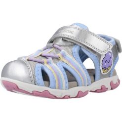 Sandały GEOX B SANDAL FLAFFEE GIR Szary. Szare sandały Geox, bez wzorów, ze skóry, bez obcasa, bez zapięcia. Za 134.99 zł.
