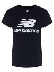New Balance T-Shirt Essentials Stacked Logo Tee WT91546 Czarny Athletic Fit. Czarne t-shirty New Balance, xs, bez wzorów, z bawełny, bez kołnierzyka, bez ramiączek. Za 129.99 zł.
