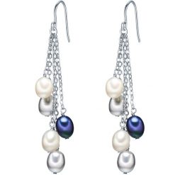Valero Pearls Kolczyki wiszące z perłą srebro wysokiej próby Perła hodowlana słodkowodna srebrny 1 ct Damski. Szare kolczyki Valero Pearls, z perłą, srebrne. Za 229.99 zł.