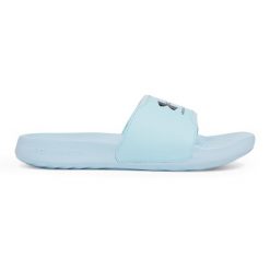 Klapki damskie Under Armour Ignite Select. Niebieskie klapki Under Armour, bez wzorów, bez obcasa. Za 99.99 zł.