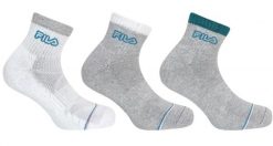 Skarpety Fitness Fila 3-pak biało‑szare 39-42. Szare skarpety 661, bez wzorów, z bawełny. Za 122.99 zł.