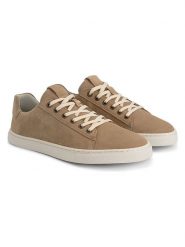 TRAVELIN' Skórzane buty "Bergvik" w kolorze beżowym do chodzenia na boso rozmiar: 37. Brązowe trampki Travelin', bez wzorów, bez zapięcia. Za 339.99 zł.