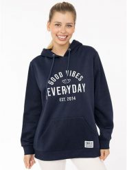 Zwillingsherz Bluza "Everyday" w kolorze granatowym rozmiar: S/M. Niebieskie bluzy Zwillingsherz, m, bez wzorów, z kapturem. Za 130.99 zł.