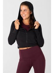 Super.natural Bluza "Liquid Flow" w kolorze czarnym rozmiar: L. Czarne bluzy sportowe super.natural, l, bez wzorów, z wełny, bez kaptura. Za 252.99 zł.