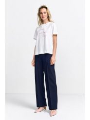 Rich & Royal Koszulka w kolorze białym rozmiar: XS. Białe bluzki Rich & Royal, xs, bez wzorów, z bawełny, bez kołnierzyka, bez ramiączek. Za 78.99 zł.