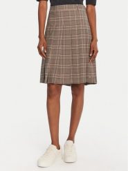 Tommy Hilfiger Spódnica plisowana WW0WW46651 Beżowy Regular Fit. Brązowe spódnice TOMMY HILFIGER, bez wzorów, z wiskozy, plisowane. Za 849.99 zł.