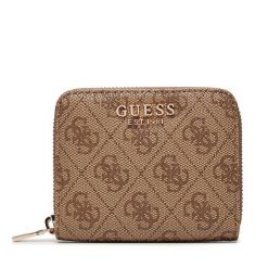 Mały Portfel Damski Guess. Brązowe portfele Guess, z aplikacjami. Za 199.99 zł.