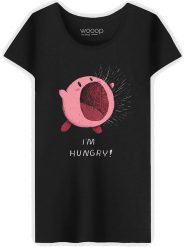 WOOOP Koszulka "I'm Hungry" w kolorze czarnym rozmiar: S. Czarne bluzki Wooop, m, bez wzorów, z bawełny, bez kołnierzyka, bez ramiączek. Za 79.03 zł.