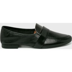Calvin Klein - Mokasyny. Czarne mokasyny Calvin Klein, bez wzorów, z materiału, bez obcasa. W wyprzedaży za 449.90 zł.