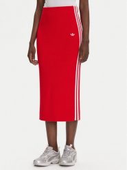 Adidas Spódnica ołówkowa adicolor Knit 3-Stripes JW2660 Czerwony Regular Fit. Czerwone spódnice Adidas, xs, bez wzorów, z wiskozy, ołówkowe. Za 349.99 zł.