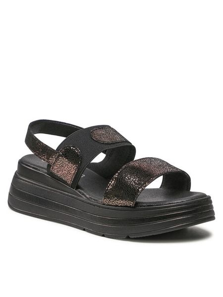 Lasocki Sandały ARC-4884-01 Czarny. Czarne sandały Lasocki, bez wzorów, ze skóry, bez obcasa, na koturnie, bez zapięcia. Za 179.99 zł.