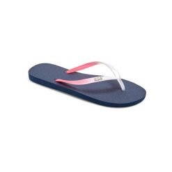 Japonki plażowe damskie ROXY Viva Gradient. Brązowe klapki Roxy, bez wzorów, z gumy, bez obcasa. Za 79.99 zł.