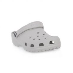Klapki damskie Crocs Atmoshere Classic. Szare klapki Crocs, bez wzorów, z materiału, bez obcasa. Za 369.99 zł.