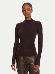 TWINSET Sweter 252TT3111 Brązowy Slim Fit. Brązowe swetry Twinset, xxl, bez wzorów, z wełny, bez ramiączek. Za 649.99 zł.